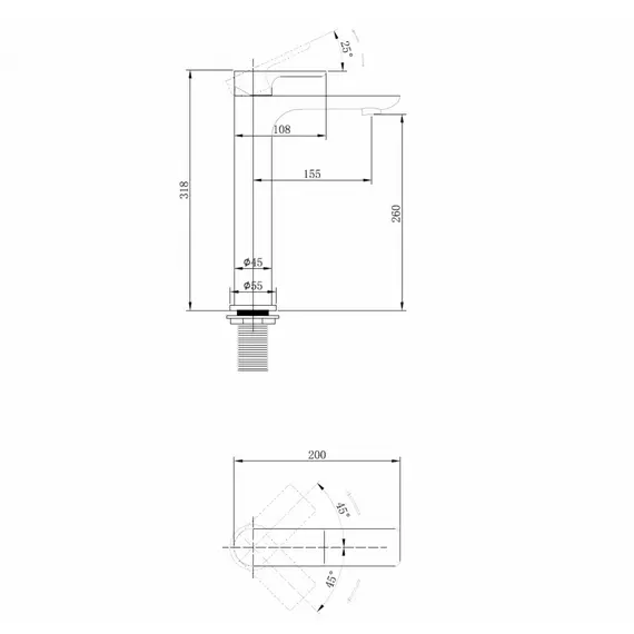 СМЕСИТЕЛЬ ABBER WEISS INSEL AF8011FW ДЛЯ РАКОВИНЫ, БЕЛЫЙ МАТОВЫЙ