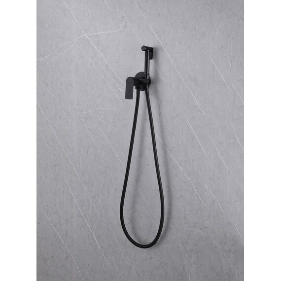 СМЕСИТЕЛЬ ABBER WEISS INSEL AF8025B С ГИГИЕНИЧЕСКИМ ДУШЕМ, ЧЕРНЫЙ МАТОВЫЙ