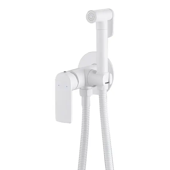 СМЕСИТЕЛЬ ABBER WEISS INSEL AF8025W С ГИГИЕНИЧЕСКИМ ДУШЕМ, БЕЛЫЙ