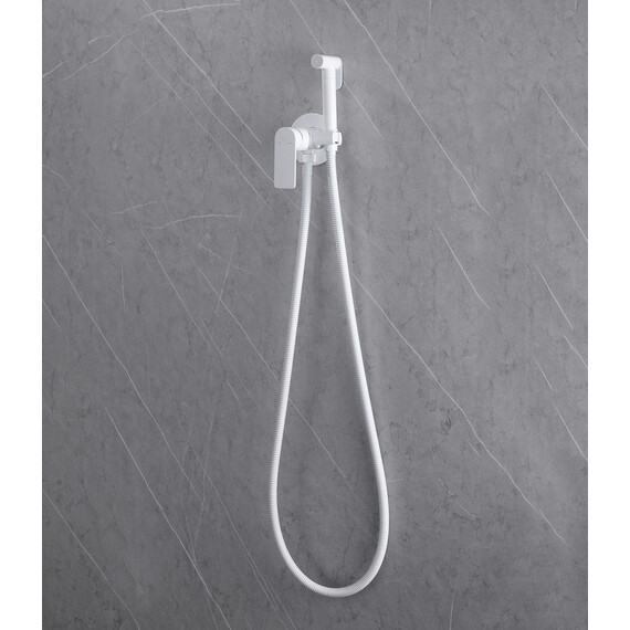 СМЕСИТЕЛЬ ABBER WEISS INSEL AF8025W С ГИГИЕНИЧЕСКИМ ДУШЕМ, БЕЛЫЙ