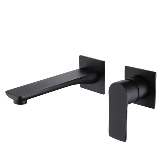 СМЕСИТЕЛЬ ABBER WEISS INSEL AF8082W ДЛЯ РАКОВИНЫ СКРЫТОГО МОНТАЖА, БЕЛЫЙ-ХРОМ