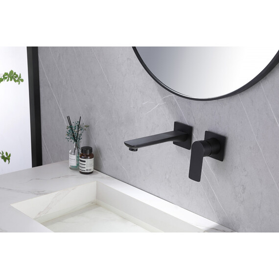 СМЕСИТЕЛЬ ABBER WEISS INSEL AF8082W ДЛЯ РАКОВИНЫ СКРЫТОГО МОНТАЖА, БЕЛЫЙ-ХРОМ