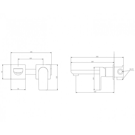 СМЕСИТЕЛЬ ABBER WEISS INSEL AF8082W ДЛЯ РАКОВИНЫ СКРЫТОГО МОНТАЖА, БЕЛЫЙ-ХРОМ