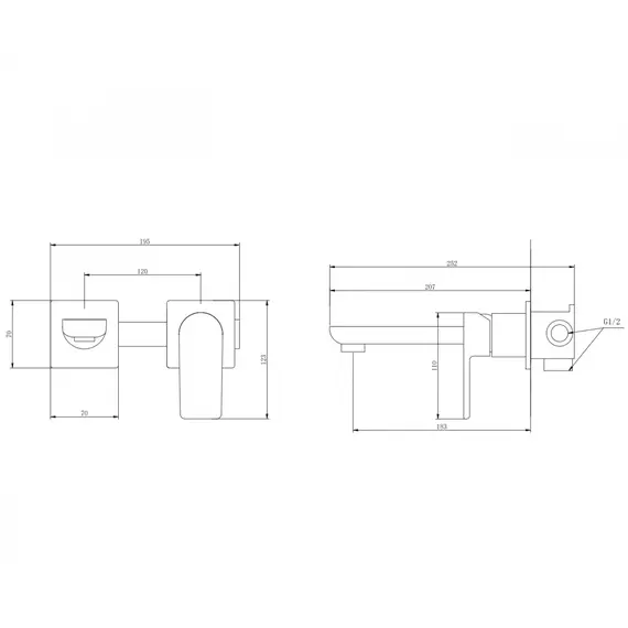 СМЕСИТЕЛЬ ABBER WEISS INSEL AF8082FW ДЛЯ РАКОВИНЫ СКРЫТОГО МОНТАЖА, БЕЛЫЙ МАТОВЫЙ