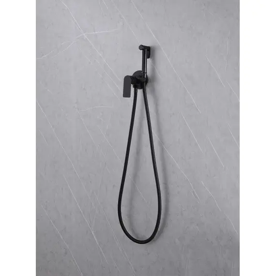 СМЕСИТЕЛЬ ABBER WEISS INSEL AF8025B С ГИГИЕНИЧЕСКИМ ДУШЕМ, ЧЕРНЫЙ МАТОВЫЙ