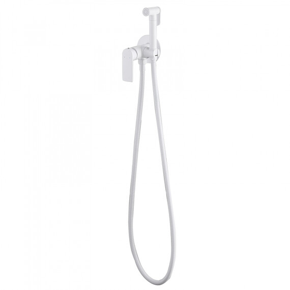 СМЕСИТЕЛЬ ABBER WEISS INSEL AF8025W С ГИГИЕНИЧЕСКИМ ДУШЕМ, БЕЛЫЙ