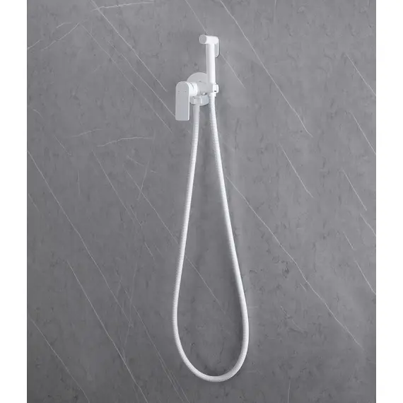 СМЕСИТЕЛЬ ABBER WEISS INSEL AF8025W С ГИГИЕНИЧЕСКИМ ДУШЕМ, БЕЛЫЙ