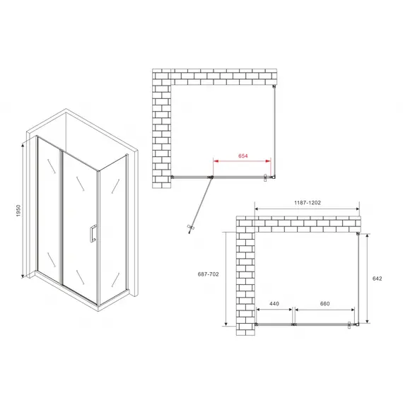 ДУШЕВОЙ УГОЛОК ABBER SONNENSTRAND AG04120BS-S70B