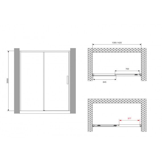 ДУШЕВАЯ ДВЕРЬ ABBER KOMFORT AG93140