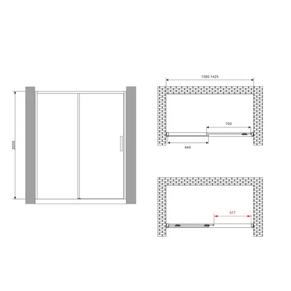 ДУШЕВАЯ ДВЕРЬ ABBER KOMFORT AG93140