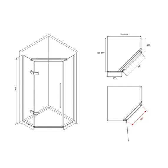 ДУШЕВОЙ УГОЛОК ABBER EWIGES WASSER AG05080M