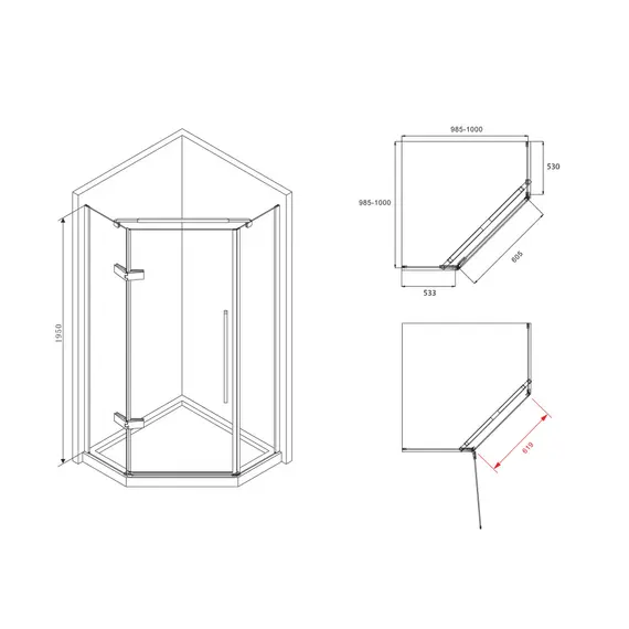 ДУШЕВОЙ УГОЛОК ABBER EWIGES WASSER AG05100M