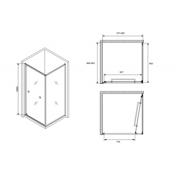 ДУШЕВОЙ УГОЛОК ABBER SCHWARZER DIAMANT AG0A090