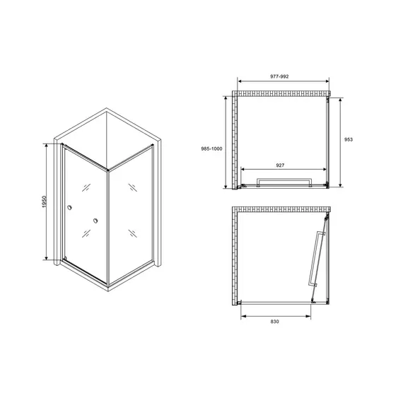 ДУШЕВОЙ УГОЛОК ABBER SCHWARZER DIAMANT AG0A100