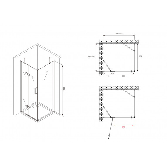 ДУШЕВОЙ УГОЛОК ABBER ZART AG08100-S81