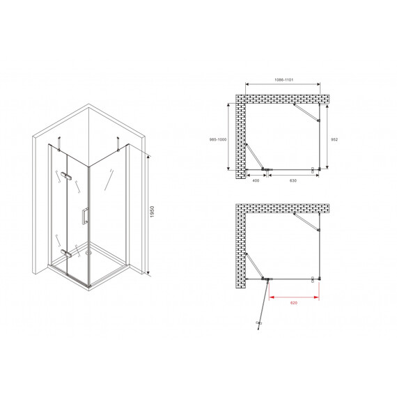 ДУШЕВОЙ УГОЛОК ABBER ZART AG08110-S101