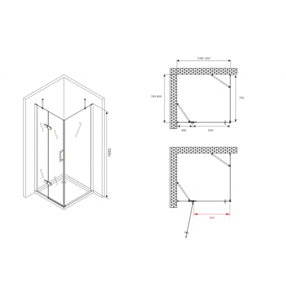 ДУШЕВОЙ УГОЛОК ABBER ZART AG08120-S81