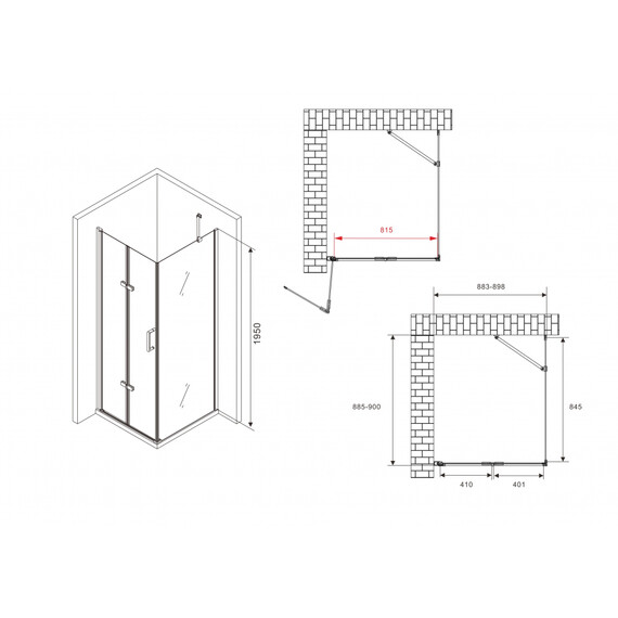 ДУШЕВОЙ УГОЛОК ABBER ZART AG08090P-S91