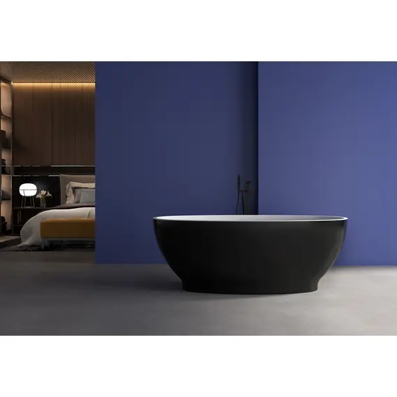 АКРИЛОВАЯ ВАННА ABBER AB9207MB ЧЕРНАЯ МАТОВАЯ