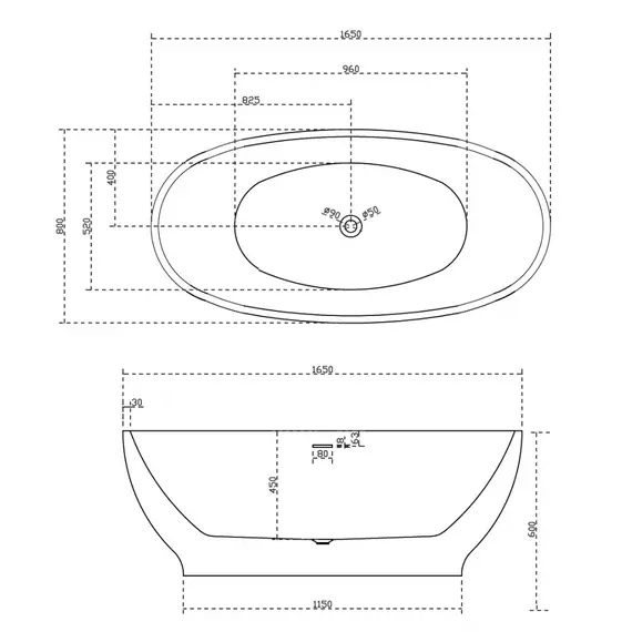 АКРИЛОВАЯ ВАННА ABBER AB9207MB ЧЕРНАЯ МАТОВАЯ