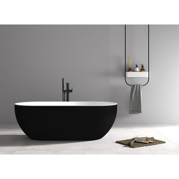 АКРИЛОВАЯ ВАННА ABBER AB9241MB ЧЕРНАЯ МАТОВАЯ