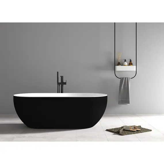 АКРИЛОВАЯ ВАННА ABBER AB9241MB ЧЕРНАЯ МАТОВАЯ