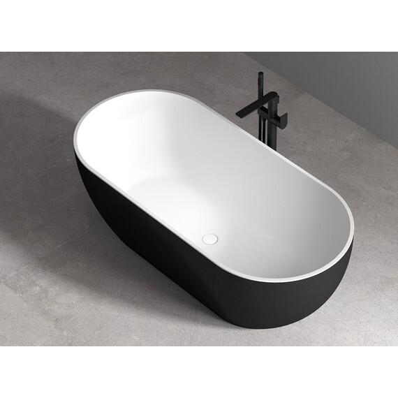 АКРИЛОВАЯ ВАННА ABBER AB9241MB ЧЕРНАЯ МАТОВАЯ