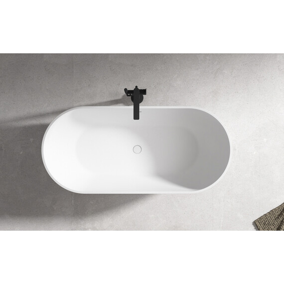 АКРИЛОВАЯ ВАННА ABBER AB9241MW БЕЛАЯ МАТОВАЯ