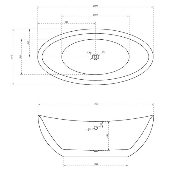 АКРИЛОВАЯ ВАННА ABBER AB9248 БЕЛАЯ