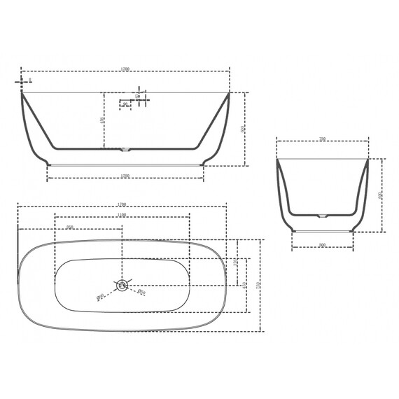 АКРИЛОВАЯ ВАННА ABBER AB9260 БЕЛАЯ