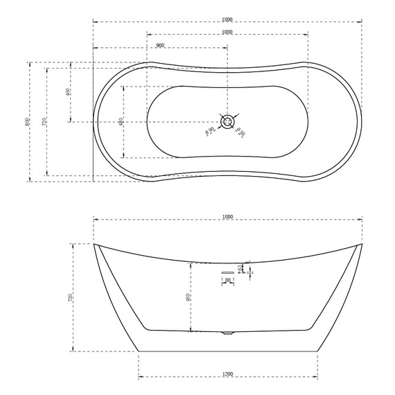 АКРИЛОВАЯ ВАННА ABBER AB9322 БЕЛАЯ