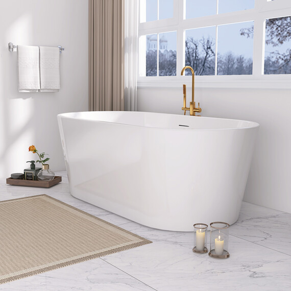 АКРИЛОВАЯ ВАННА ABBER AB9209 БЕЛАЯ