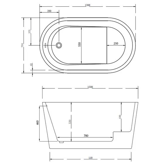 АКРИЛОВАЯ ВАННА ABBER AB9277 БЕЛАЯ