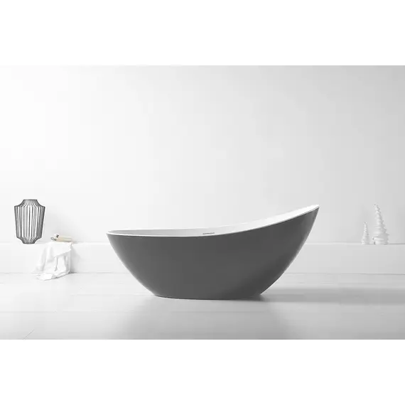 АКРИЛОВАЯ ВАННА ABBER AB9233G СЕРАЯ