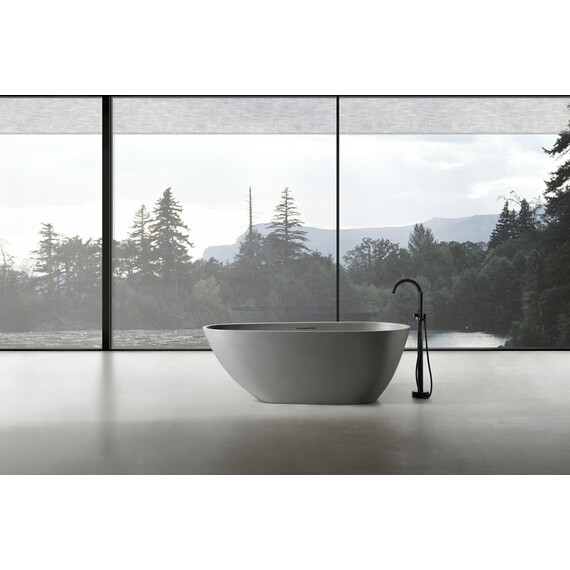 ВАННА ИЗ ИСКУССТВЕННОГО КАМНЯ ABBER DORTMUND AM9911MLG СВЕТЛО-СЕРАЯ МАТОВАЯ