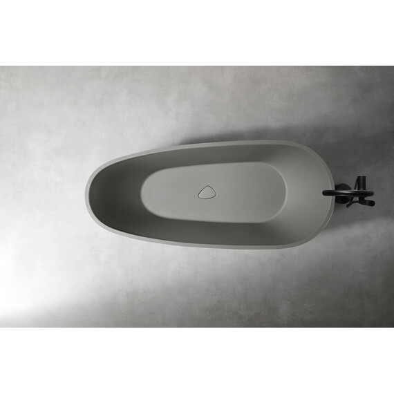 ВАННА ИЗ ИСКУССТВЕННОГО КАМНЯ ABBER DORTMUND AM9911MLG СВЕТЛО-СЕРАЯ МАТОВАЯ