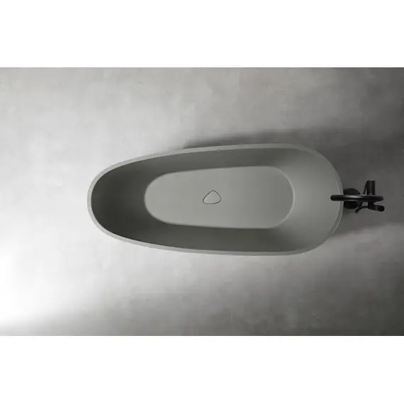 ВАННА ИЗ ИСКУССТВЕННОГО КАМНЯ ABBER DORTMUND AM9911MLG СВЕТЛО-СЕРАЯ МАТОВАЯ