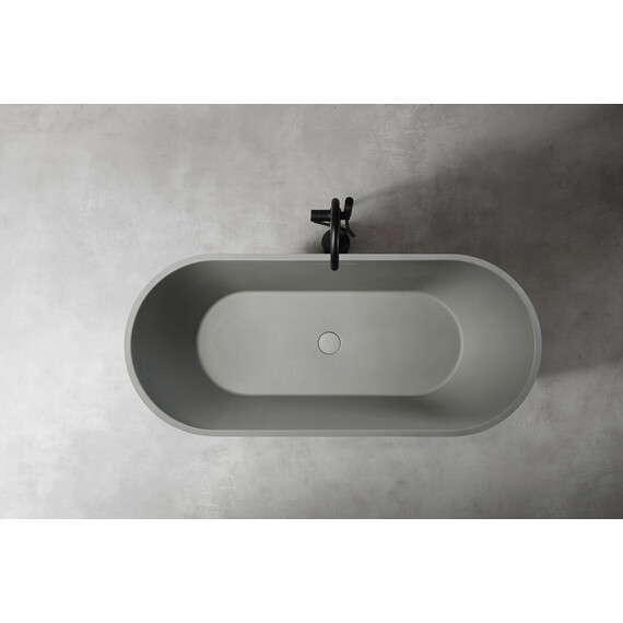 ВАННА ИЗ ИСКУССТВЕННОГО КАМНЯ ABBER FRANKFURT AM9941MLG СВЕТЛО-СЕРАЯ МАТОВАЯ