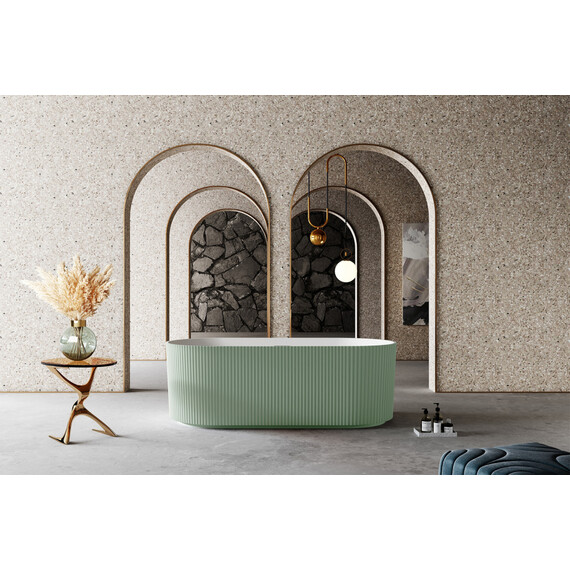 ВАННА ИЗ ИСКУССТВЕННОГО КАМНЯ ABBER STEIN AS9601MCG ЗЕЛЕНАЯ МАТОВАЯ