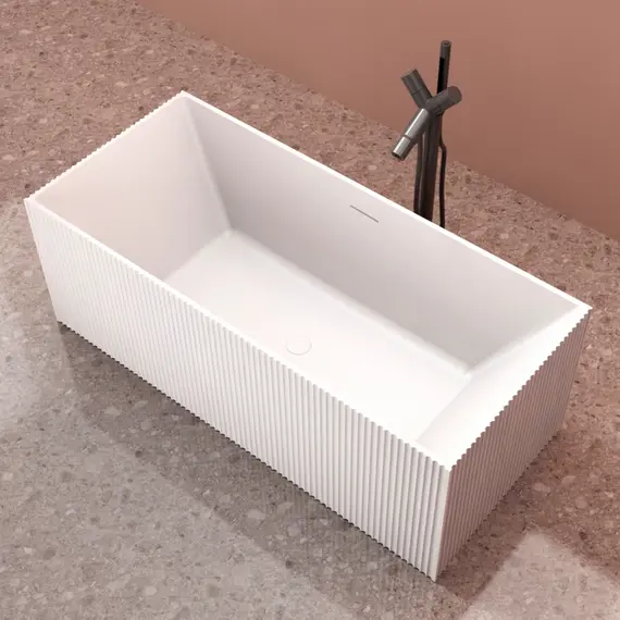 ВАННА ИЗ ИСКУССТВЕННОГО КАМНЯ ABBER STEIN AS9602 БЕЛАЯ МАТОВАЯ