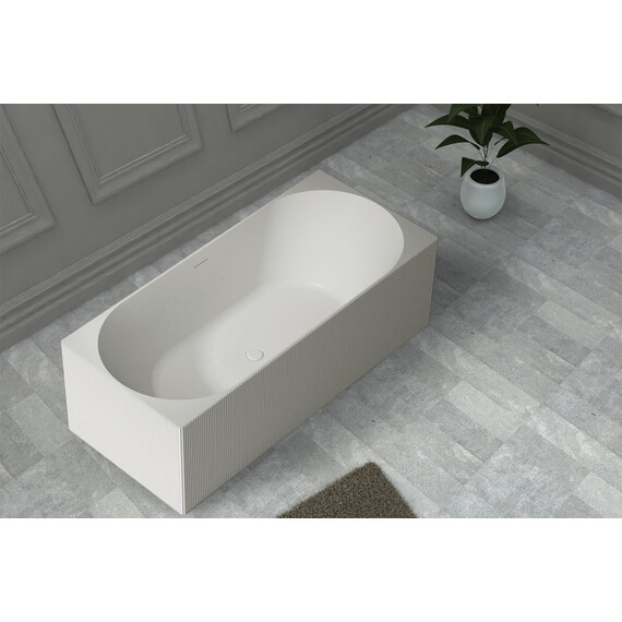 ВАННА ИЗ ИСКУССТВЕННОГО КАМНЯ ABBER STEIN AS9603 БЕЛАЯ МАТОВАЯ