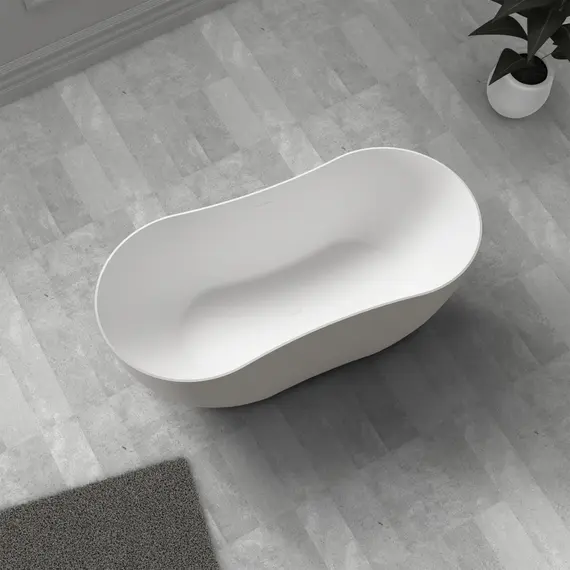 ВАННА ИЗ ИСКУССТВЕННОГО КАМНЯ ABBER STEIN AS9604 БЕЛАЯ МАТОВАЯ