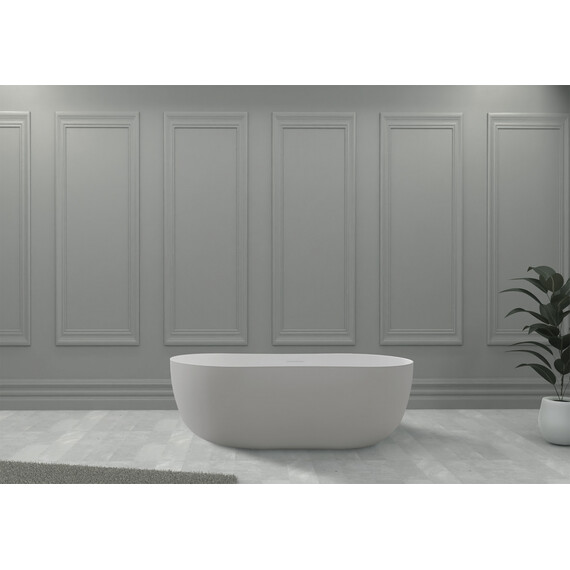 ВАННА ИЗ ИСКУССТВЕННОГО КАМНЯ ABBER STEIN AS9604 БЕЛАЯ МАТОВАЯ