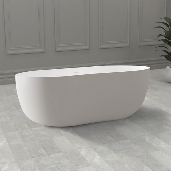 ВАННА ИЗ ИСКУССТВЕННОГО КАМНЯ ABBER STEIN AS9604 БЕЛАЯ МАТОВАЯ