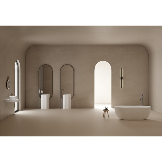 ВАННА ИЗ ИСКУССТВЕННОГО КАМНЯ ABBER STEIN AS9604 БЕЛАЯ МАТОВАЯ