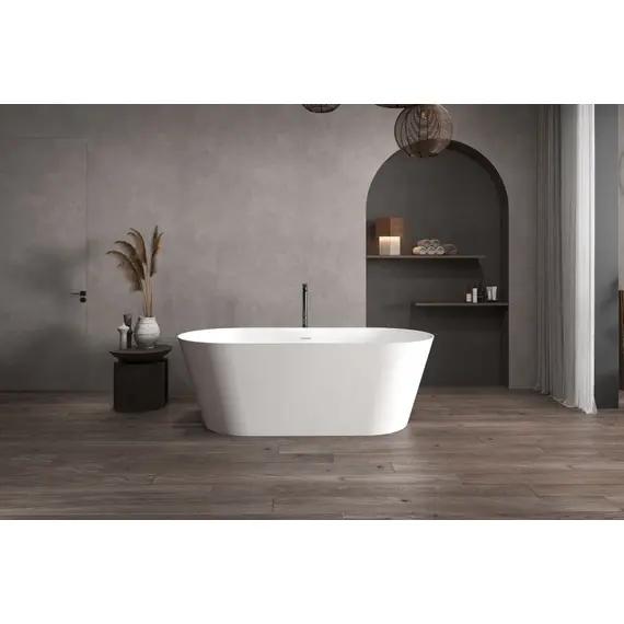 ВАННА ИЗ ИСКУССТВЕННОГО КАМНЯ ABBER STEIN AS9605 БЕЛАЯ МАТОВАЯ