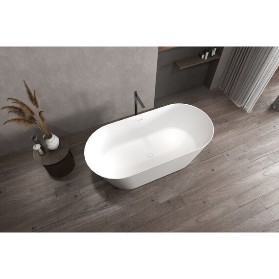 ВАННА ИЗ ИСКУССТВЕННОГО КАМНЯ ABBER STEIN AS9605 БЕЛАЯ МАТОВАЯ