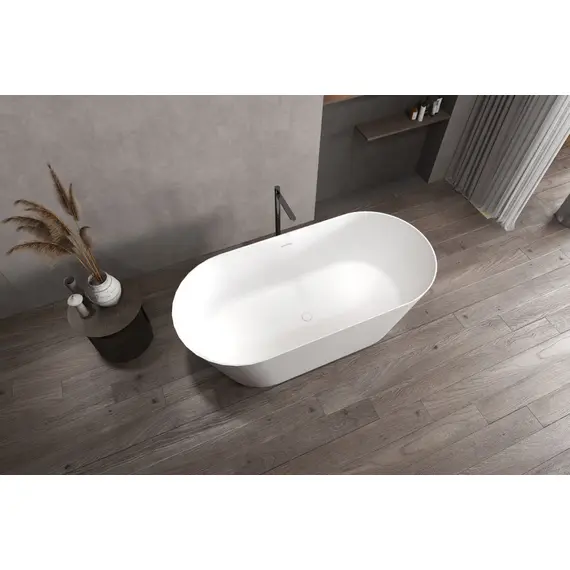 ВАННА ИЗ ИСКУССТВЕННОГО КАМНЯ ABBER STEIN AS9605 БЕЛАЯ МАТОВАЯ