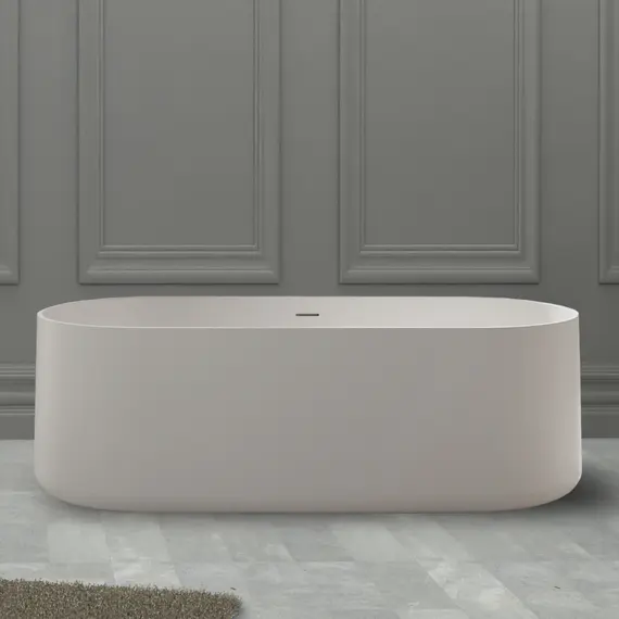 ВАННА ИЗ ИСКУССТВЕННОГО КАМНЯ ABBER STEIN AS9607 БЕЛАЯ МАТОВАЯ