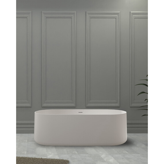 ВАННА ИЗ ИСКУССТВЕННОГО КАМНЯ ABBER STEIN AS9607 БЕЛАЯ МАТОВАЯ